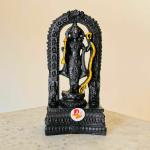 DARIDRA BHANJAN - Ayodhya Mandir Ram Murti for home Temple, Ram lalla Statue, Ram Murti, Ramji, Ram murti for Car Dashboard, Ram Mandir. (7 Inch ,Black )