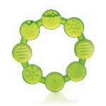 BeeBaby Ring Water Filled Teether with Carry Case, 100% BPA FREE, Easy to grip for Babies, Soothes teething Gums. - Green. (Step 2 - For Front & Side Teething) 3M+