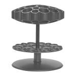 ECOVISTA rotating honeycomb utensil caddy rotating kitchen multi function rotating chopsticks bucket knife holder kitchen accessories aesthetic look (black)-1pc
