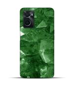 YAPZONE Beautiful Green Diamond Sapphire Crystals |Designer Printed Hard Back Cover for Oppo A76 4G Premium & Attractive Case for Your Smartphone