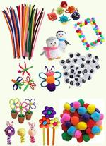 ECLET Multipurpose Multicolor Pom Pom Craft Kit