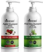 HIRAPARA Apple Cider Vinegar & Organic Aloe Vera Hair Shampoo 600 mL ( Pack Of 2)