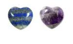 Astroghar Lapis Lazuli And Amethyst Crystal Puffy Heart For Reiki Healing 25 mm