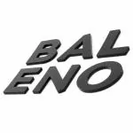 Carmetics Black Plastic 3D Letters Logo Car Sticker For Baleno
