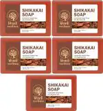 MeriBana Khadi Handmade Shikakai Bath Soap Pack of 5 (5 x 125 g)