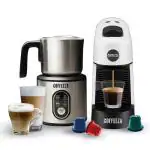 Coffeeza Finero Next 1400W Coffee Makers & Grinders Espresso Machine & Milk Frother, 20 Cups, White