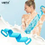 Virth Silicone Back Scrubber Belt Soft Body Massage Cleaning Exfoliating Bath Brush