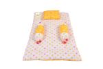Kwitchy New Born Baby Bedding Set Cradle Mattress with Super Soft Pillow and Bolsters 4 Pcs Bedding Set (0-6 Months)