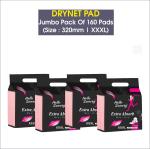 UNIJOY Sanitary Pads For Women | Cottony Soft Sanitary Napkins | Size - XXXL | Jumbo Pack Of 4 | 160 Pads | For Rash Free Periods | Dual Wings | Toxin Free | Extra Long | Unscented