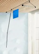 VIMART Ceiling Mounted Retractable Clothesline: Stainless Steel Clothes Drying Stand with Up-Down Pulley System and Tangle-Free Design (120 CM LONG 6 PIPE)