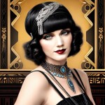 Love Creation A4 Size poster print for creative wall art- flapper-beauty-portrait-10934( Sticker)