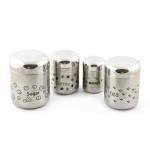 Coconut Stainless Steel Tea, Coffee, Sugar and Masala Containers (500+ 350+ 250+ 100) ml