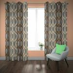 BFE BOMBAY FURNISHING EXCLUSIVE 213.36 cm (7 ft) Polycotton Room Darkening Door Curtain Single Curtain (Abstract, Beige)