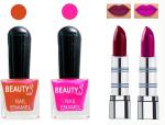 OUR BEAUTY Perfect Combo Of Velvet Matte Lipsticks Ultra Shine Nail Polish (Set Of 4)