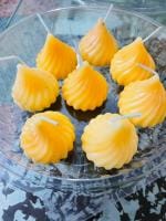 DEEPSEA Modak Shape Candle for Ganesh Chaturthi Decoration, Diwali,Home Decoration, Birthday, Wedding | Unscented Premium Wax Candles Yellow Candles(Pack of 8)