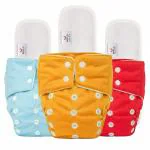 Mylo Baby Reusable & Washable Cloth Diapers with Insert Pad (3-36 M) Pack of 3