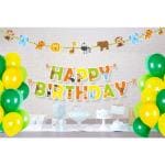 Untumble Jungle Birthday Letter Bunting Kit (Pack of 42 pcs)