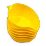 Inpro Stylish Mango Shape Plastic Bowls in 6 Yellow Color for Snacks-Serving Bowl-Light Weight Bowl / Pasta Bowl / kitchen crockery for parties Set of 6 Yellow Snacks Plastic Bowls (Set of 6 Bowls)