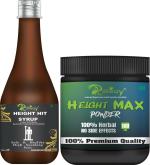 Floarkart Height Hit Syrup & Height Max Powder Combo Natural Way To Improve Height Combo (Hight Powder-100g, Height syrup-200ml)
