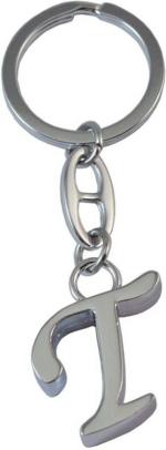 Blue Aura Jakha Silver Metal Alphabet Letter T Special Gift Key Chain St0044 Key Chain For Men Women Boys Girls Car Bike