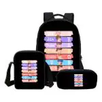 BTS Bangtan Boys Theme Fan Art Laptop/School/College Bag (Set Of 3-pcs)