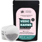 Vedic Kahwa Green Tea Bags 100 pcs - Eco-Friendly detox kahwa Green Tea 100 bag in Resealable pouch- All in one green tea kahwa Tea bags - kawa tea, kava tea, green tea bag by The Tea Trove