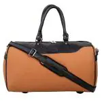 Leather world Tan Duffle Bag - 30 L