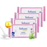 Softsens Baby Wet Wipes With Aloe Vera And Moisturising Lotion 20 Pcs Pack Of 4