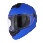 Western Era Pro ISI Certified Helmet Full Face Helmet Clear Visor (Blue) (Size: L)