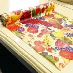 CASA-NEST 5 Metre Long Shelf Roll for Cupboard/Almirah, Shelf Protector for Wardrobe, Sheet Roll/Mat for Drawer, Liners for Kitchen Cupboard-Fruit Layout4-Roll001