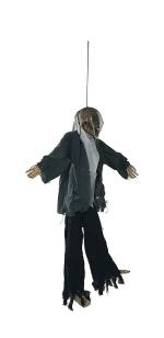 My Party Suppliers Hanging Animated Sound and Touch Activated Talking Skeleton Ghost Halloween Decoration, 4 ft