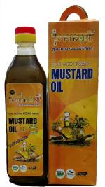 Vrindshree Cold Wood Pressed Mustard Oil, 500 ml  Sarso Ka Tel | Kachi Ghani Oil | Natural | Chemical-Free | Cold Pressed Mustard Oil for Cooking