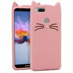 Indiacase Honor 9N Pink Slim Silicone, Rubber Cat Design, Wireless Charging Compatible Cases & Covers, Display Size-12 mm, 14 x 7 x 5 mm