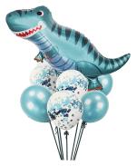 My Party Suppliers Green Dinosaur Confetti Dino-mite Latex Balloons