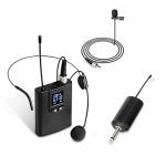 kh Adjustable Headband Wireless HeadSet Lavalier Microphone System for Output, DSLR Camera, AMP, PA Speaker and Laptop