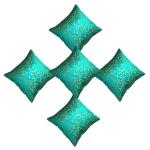 Vireo 16x16 inch jacquard art silk cushion cover set of 5 pcs