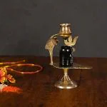 Stotram Brass Lord Shiva Linga Lingam Shivling Statue Shesnag with Brass Matki