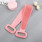 Lichee Bath brush Silicone Body Back Scrubber, Double Side Bathing Brush for Skin Deep Cleaning Massage, Dead Skin Removal Exfoliating Belt for Shower, Easy to Clean, for Men & Women