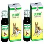 Ayurvet Livjivan Liver Tonic Drops for Dog Calcium & Vitamins Supplement pet Quantity - 60ML (Combo Pack of 2)