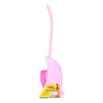 HIC Toilet Brush With Container Plastic Bathroom WC/Toilet/Pot Cleaning Brush (Multicoloured)