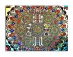 Tamatina Multicolor Madhubani Art The Chakra Of Life Unframed Art Canvas Painting - 36X27 Inch