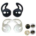 Crysendo Black Plastic, Rubber Earhooks Grip Case Cover For Airpods (Pack of 2)