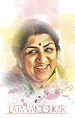 Divinedesigns Multicolor Vinyl Lata Mangeshkar Poster