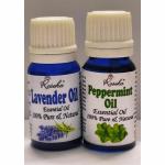 Roseka Lavender & Peppermint Essential Oil | Healthy Hair, Scalp, Bright Skin, Acne, Hair Fall, Relaxing Sleep, Aromatherapy & Body pack of 2 (20 ml)