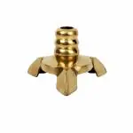 Spillbox Innovation LLP Traditional Handcrafted Brass Wick Holder / Thiri Stand / Batti Stand / Wick Sustainer Candle Wick Holder / Cotton Wick Holder For Pooja - Pack of 2