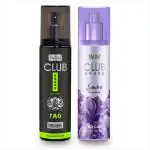Byond Club House Tao and Sandra Long Lasting Fragrance No Gas Deodorant Body Spray -120ml+ 120ml