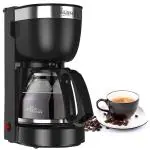 Warmex CM-09 800 Watts 12 Cup Coffee Maker With Glass Carafe of 1.25 Liter, Black