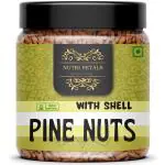 NUTRI PETALS Premium Pine Nuts Dry Fruits With Shell Whole Chilgoza, Neza Big Size|Healthy food Jar Pack 250 gram (Lebanon Chilgoza Giri)