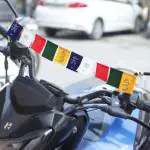 PARTY MIDLINKERZ Positive Energy Polyester Tibetian Buddhist Prayer Flags (15x25 inch) (Pack of 2)