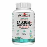 Swisslife Forever Calcium Magnesium & Zinc 120 Tablets with Vitamin D3, Calcium Supplement for Women and Men, For Bone Health & Joint Support.